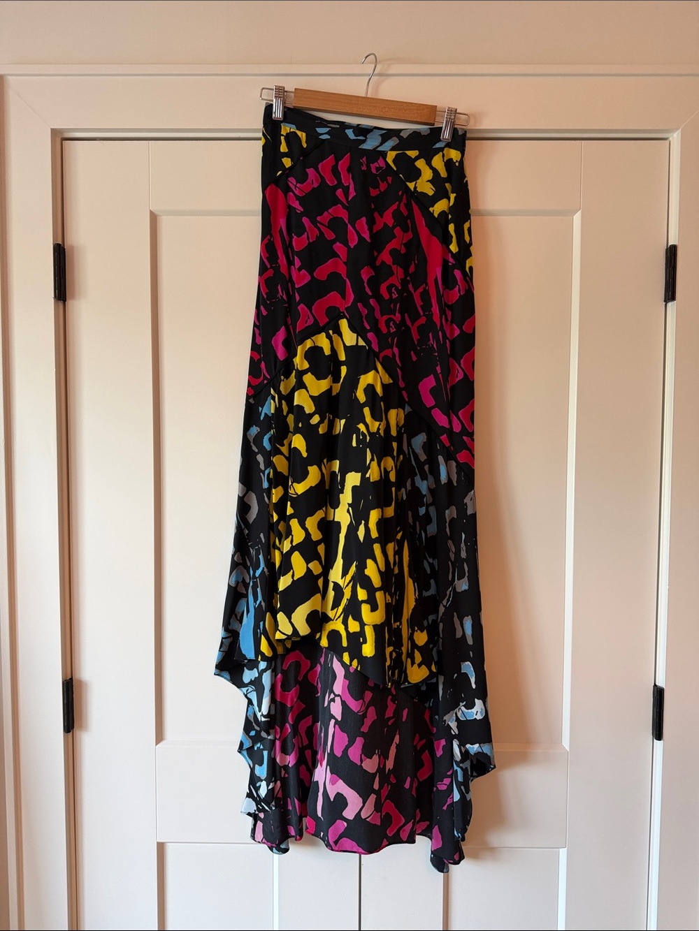 Diane Von Furstenburg — Multicolor High-Low Printed Maxi Skirt